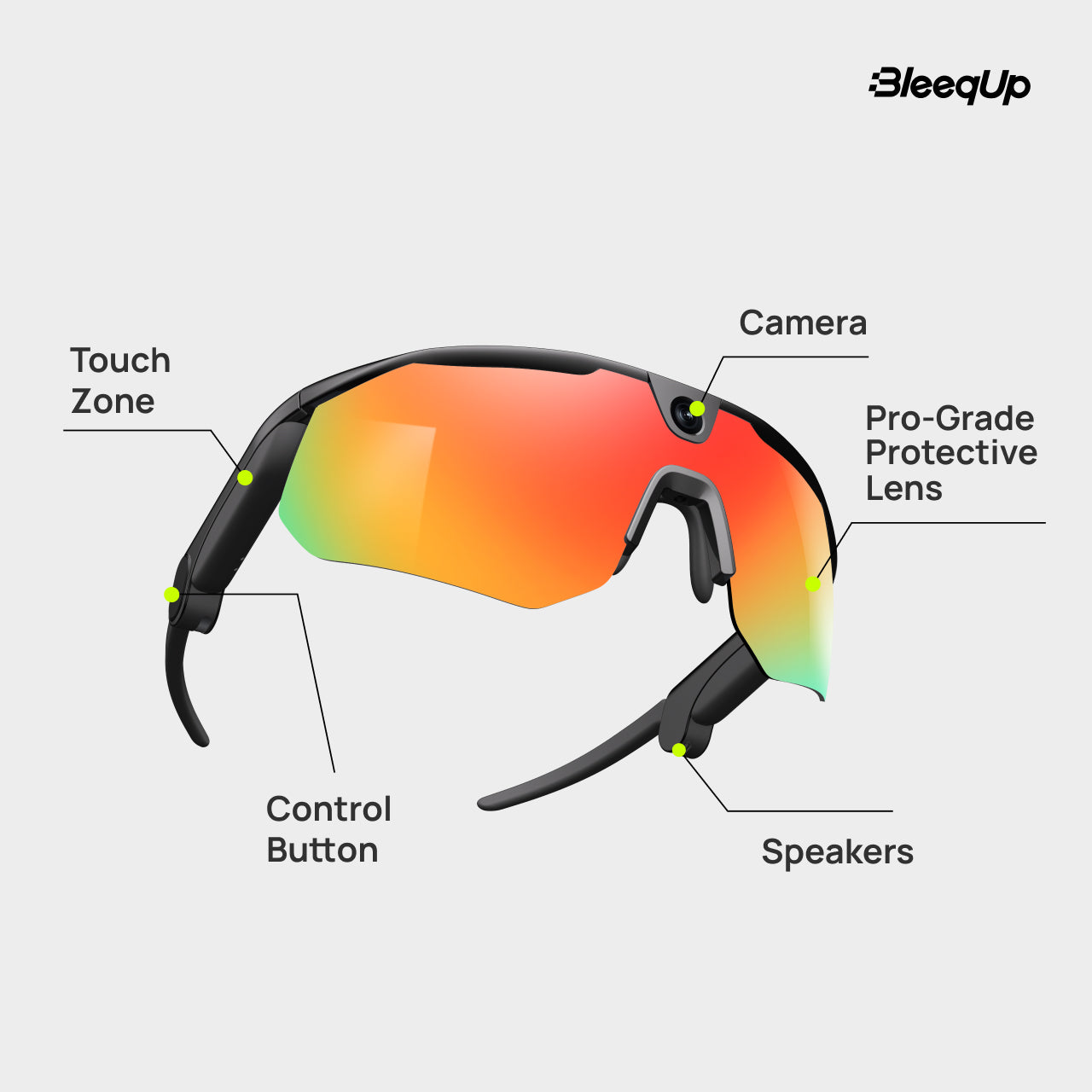 Pre-order BleeqUp - AI Sportcamera Bril