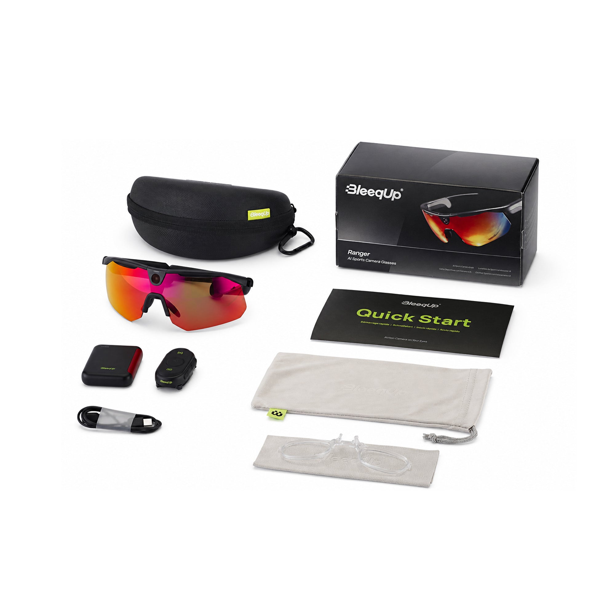BleeqUp Ranger AI-Sportcamera-Bril – Ultieme Bundel